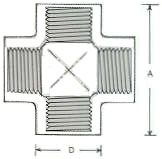 Cross Pipe Fitting Dimension
