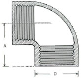 MS / GI Elbow Dimension